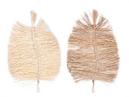 Giftdecor Colgante Hoja Palma Rattan Metal 48 x 60 x 1 cm (Set de 18)