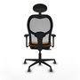 PIQUERAS Y CRESPO Silla de oficina Jorquera con mecanismo Sincro/Traslack, Naranja y Gris