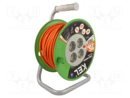 KEL Prolongador de alimentación H05VV-F 3G1,5mm2 25m Naranja