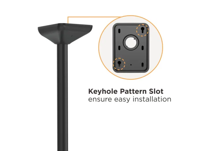 Equip Soporte de Techo para TV 650374 para 3 Pantallas (45-50 pulgadas), Inclinable, Carga 50 kg por Pantalla, VESA 600x400, Negro/Plata