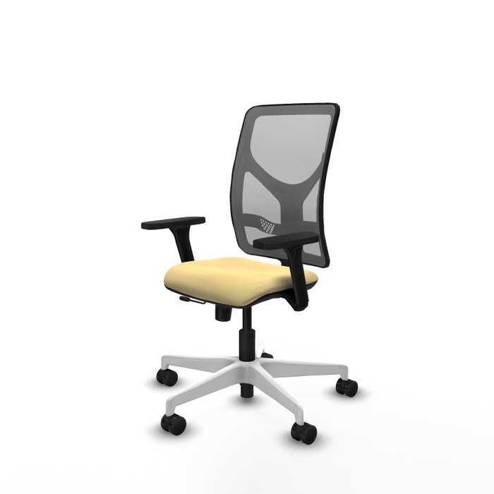 PIQUERAS Y CRESPO Silla de oficina Motilla con Mecanismo Sincro/Traslack, Crema y Gris