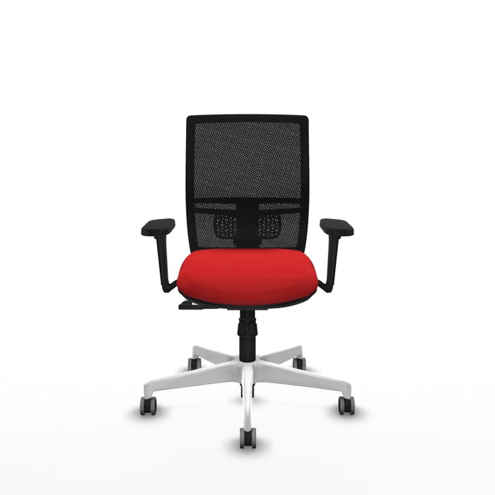 PIQUERAS Y CRESPO Silla de oficina Yunquera con mecanismo Sincro, Rojo y Negro