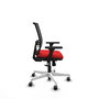 PIQUERAS Y CRESPO Silla de oficina Yunquera con mecanismo Sincro, Rojo y Negro