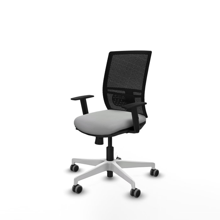 PIQUERAS Y CRESPO Silla de oficina Yunquera con mecanismo Sincro/Traslack, Gris claro y Negro PIQUERAS Y CRESPO Silla de oficina Yunquera con mecanismo Sincro/Traslack, Gris claro y Negro