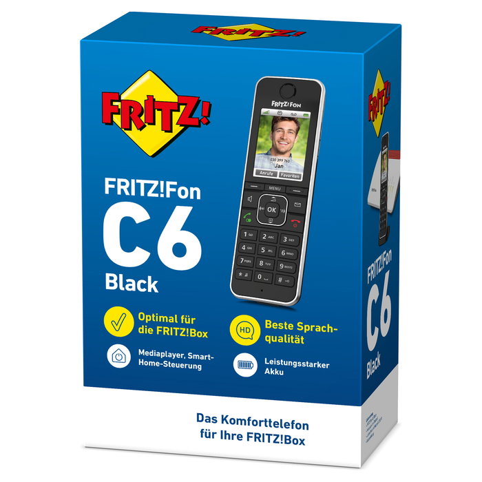 AVM FRITZ! Fon C6 Teléfono DECT Inalámbrico Negro