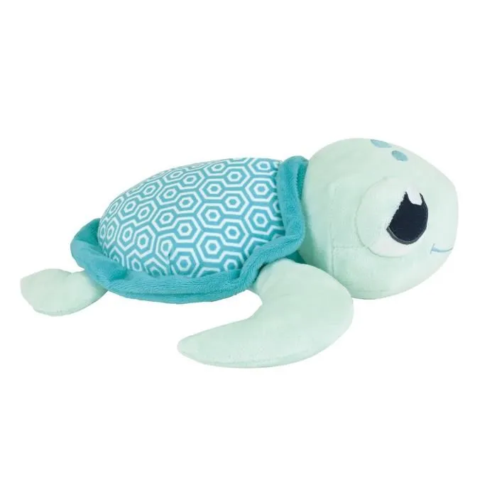Jemini Peluche Tortuga Luminosa Natural Caparazón +/- 25 cm Recargable con luz, funciona sin pilas.