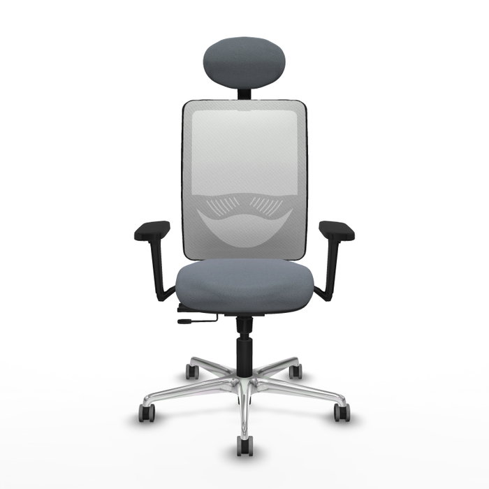PIQUERAS Y CRESPO Silla de oficina Zulema con mecanismo Sincro/Traslack, Gris y Blanco PIQUERAS Y CRESPO Silla de oficina Zulema con mecanismo Sincro/Traslack, Gris y Blanco
