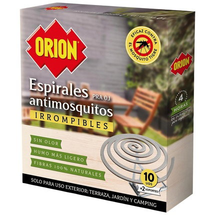 Orion Espiral anti-mosquitos, 10 uds + 2 soportes Orion Espiral anti-mosquitos, 10 uds + 2 soportes