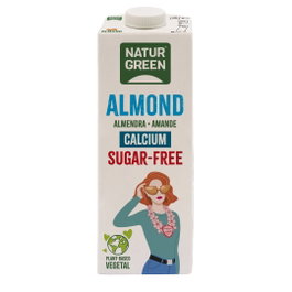NATURGREEN Bebida de Almendra Sin Azúcar con Calcio 1 Litro
