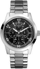 GUESS W11562G3 con esfera negra y correa de acero