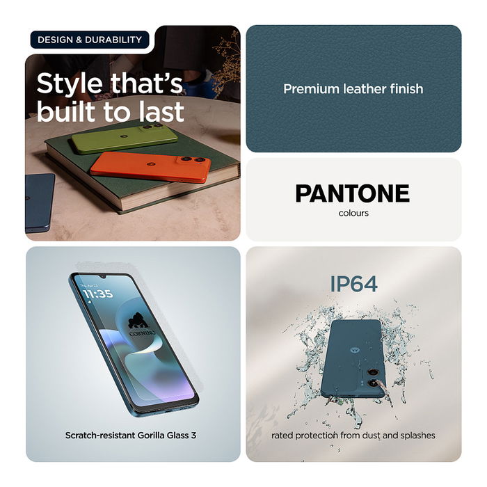 Motorola Moto G06 Smartphone 4 GB RAM 256 GB, Pantalla 6.88'' LCD 120 Hz, Cámara 50 MP, Batería 5200 mAh, Android 15, Azul Tapestry Motorola Moto G06 Smartphone 4 GB RAM 256 GB, Pantalla 6.88'' LCD 120 Hz, Cámara 50 MP, Batería 5200 mAh, Android 15, Azul Tapestry