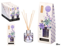 ACORDE Mikado Lavanda 30 ml Difusor Aromático con Varillas 20 cm x 7.5 cm x 5 cm (Set de 24)