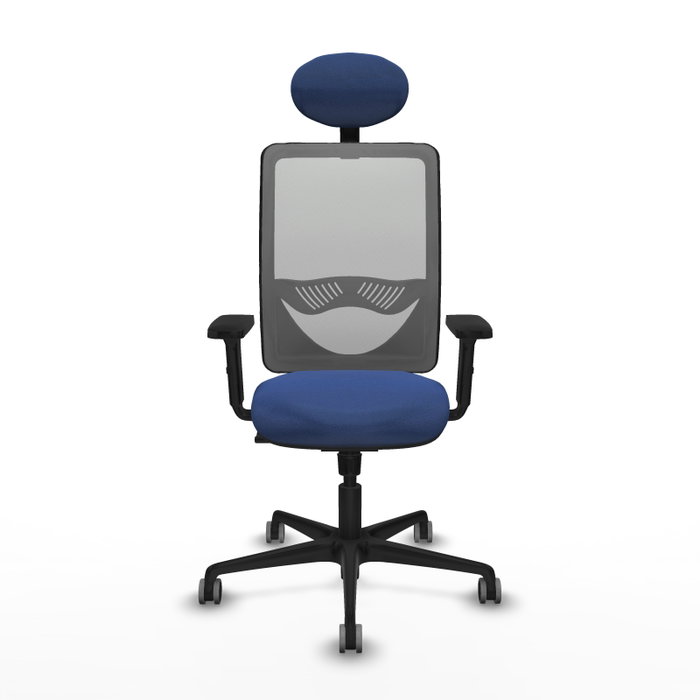 PIQUERAS Y CRESPO Silla de oficina Zulema con mecanismo Sincro, Azul marino y Gris PIQUERAS Y CRESPO Silla de oficina Zulema con mecanismo Sincro, Azul marino y Gris