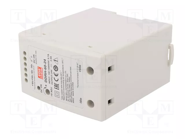 MEAN WELL DDRH-60-24 Convertidor DC/DC 60W 24VDC MEAN WELL DDRH-60-24 Convertidor DC/DC 60W 24VDC