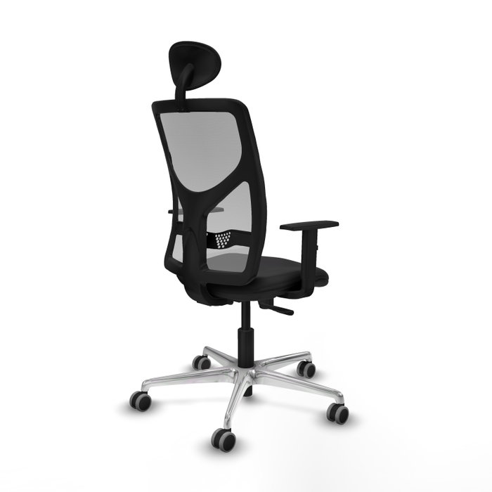 PIQUERAS Y CRESPO Silla de oficina Motilla con mecanismo Sincro, Negro/Gris