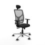 PIQUERAS Y CRESPO Silla de oficina Motilla con mecanismo Sincro, Negro/Gris