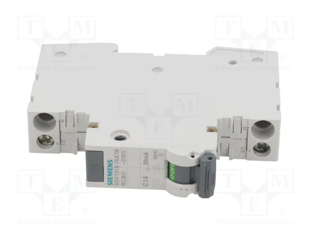 Siemens 5SV1316-7KK16 Disyuntor RCBO Tipo A 16A 30mA C16