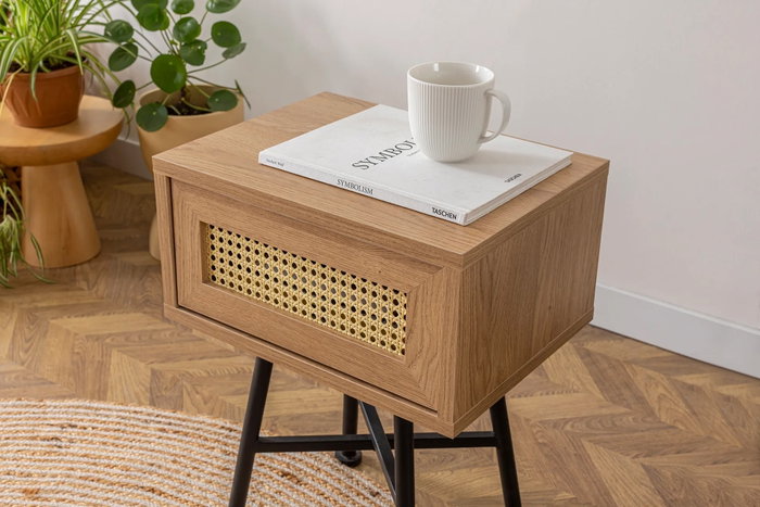 Hanah Home Mesa Auxiliar Nala 54, Natural, 40x30x54 cm