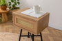 Hanah Home Mesa Auxiliar Nala 54, Natural, 40x30x54 cm
