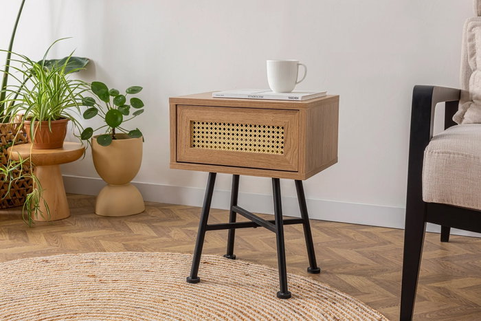Hanah Home Mesa Auxiliar Nala 54, Natural, 40x30x54 cm