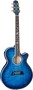 TAKAMINE Guitarra Acústica Thinline TSP100 FX Cutaway - Quilt Dark Blue Sunburst