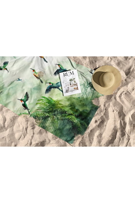 Mijölnir Toalla de Playa Water Color Jungle 90 Multicolor Microfilamento 90x150cm 70% Poliéster 30% Poliamida