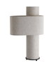 DKD Home Decor Lámpara de Sobremesa de Algodón y Metal en Crudo