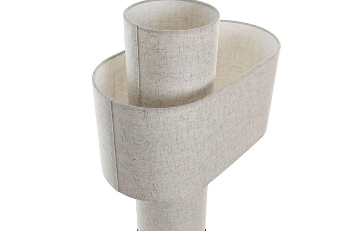 DKD Home Decor Lámpara Sobremesa Crudo Algodón y Metal 23 x 60 x 40 cm