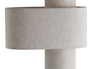 DKD Home Decor Lámpara de Sobremesa de Algodón y Metal en Crudo
