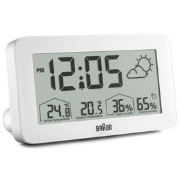 Braun BC 13 W DCF Estación Meteorológica Digital Blanca