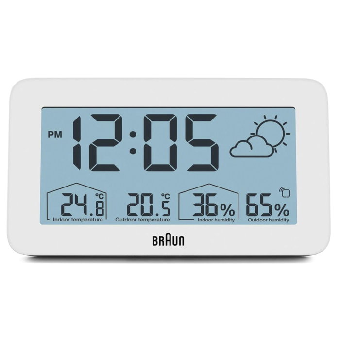 Braun BC 13 W DCF Estación Meteorológica Digital Blanca Braun BC 13 W DCF Estación Meteorológica Digital Blanca