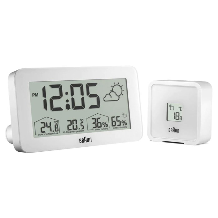Braun BC 13 W DCF Estación Meteorológica Digital Blanca Braun BC 13 W DCF Estación Meteorológica Digital Blanca