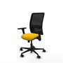 PIQUERAS Y CRESPO Silla de oficina Zulema con mecanismo Sincro, Amarillo y Negro