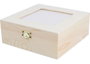 Innspiro Caja de madera para infusiones de pino macizo con vidrio y separadores