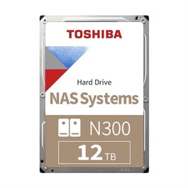 Toshiba HDWG51JUZSVA Disco Duro Interno HDD N300 NAS 12TB 3.5" SATA 6Gb/s 7200 RPM 512MB Buffer