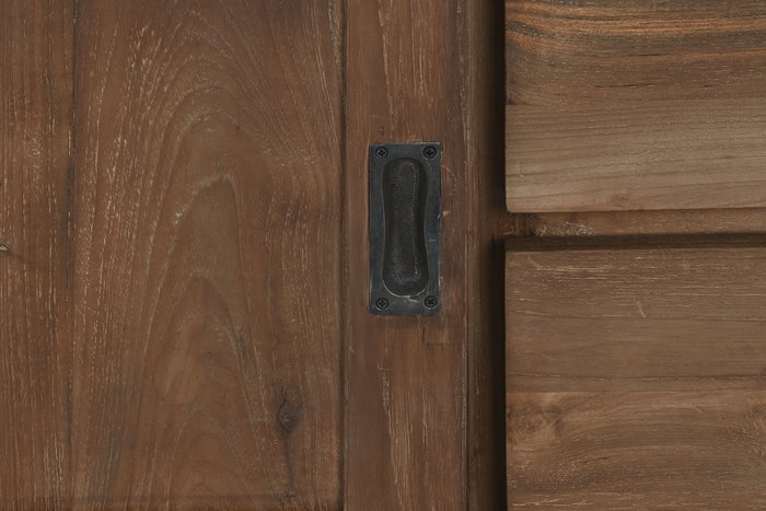 DKD Home Decor Mueble Tv Indo minimal 24 Teca Reciclada Natural 250 x 60 x 45 cm