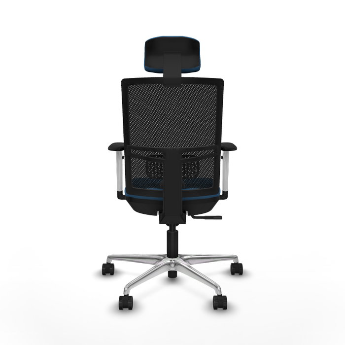 PIQUERAS Y CRESPO Silla de oficina Yunquera con mecanismo Sincro, Azul claro y Negro