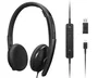Lenovo 4XD1M45626 - Auriculares Diadema Alámbricos USB Tipo C con Micrófono Integrado Supraaurales para PC/Mac, Color Negro