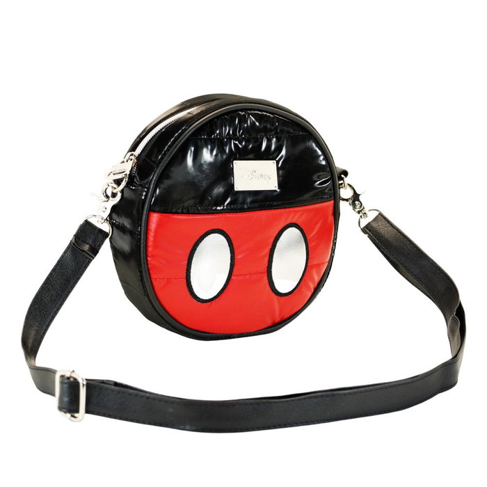 Disney Mickey Mouse Bolso Bandolera Redondo Padding Air Negro 18,5x18,5x5cm Nylon