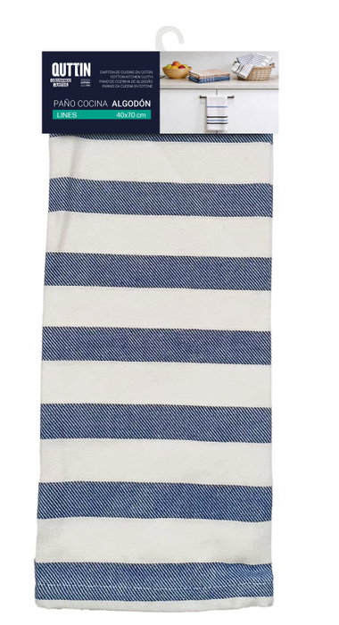 Inde Paños de Cocina de Algodón Lines 40x70 cm (Pack de 24)
