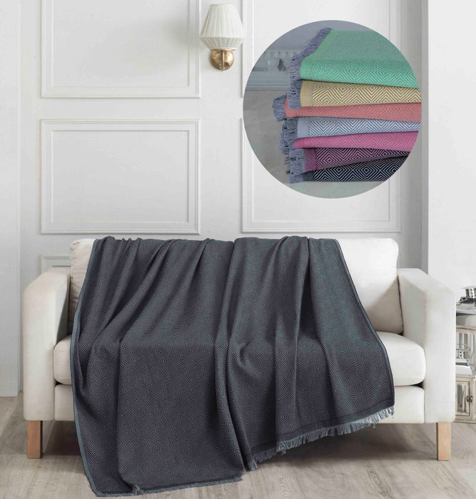 L'essentiel linge de maison Funda de Sofá Elite - Negro 100% Algodón 175x230 cm