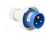 PAWBOL Enchufe Macho 32A 400VAC IP67 3 Pines