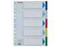 Esselte Separadores PP A4 5 pestañas 11 taladros
