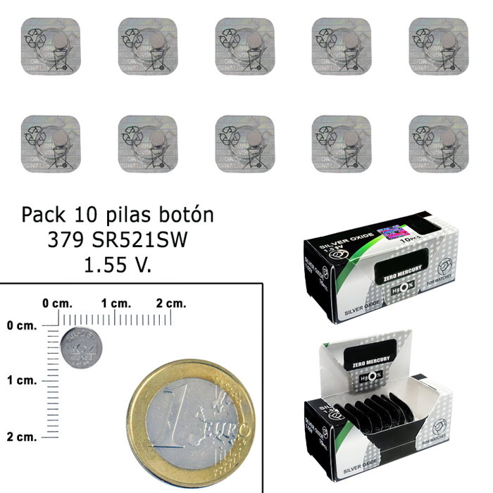 Maxell Pilas Micro SR0521SW 1,55V Blister de 1 unidad (M039)