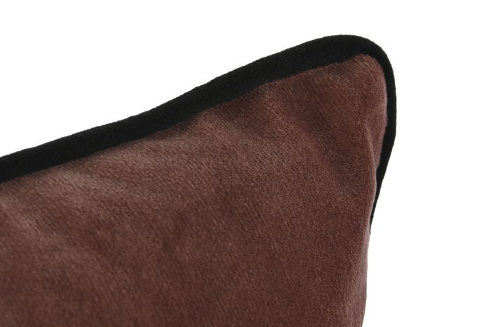 DKD Home Decor Velvet23 Cojín Rosa Palo Terciopelo Poliéster 45 x 45 x 15 cm Chic