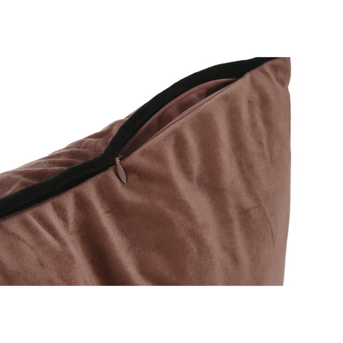 DKD Home Decor Cojín de Terciopelo Rosa Palo 45x15x45 cm