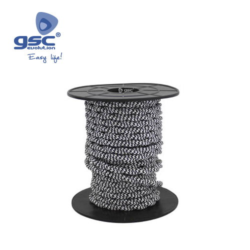 GSC Evolution Cable textil trenzado 10M (2x0.75mm) Negro/Blanco