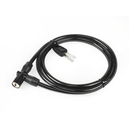XLC LO-C16 Cable Antirrobo 180 cm Cilindro DS Doble Revestimiento Goma con Soporte y Llave