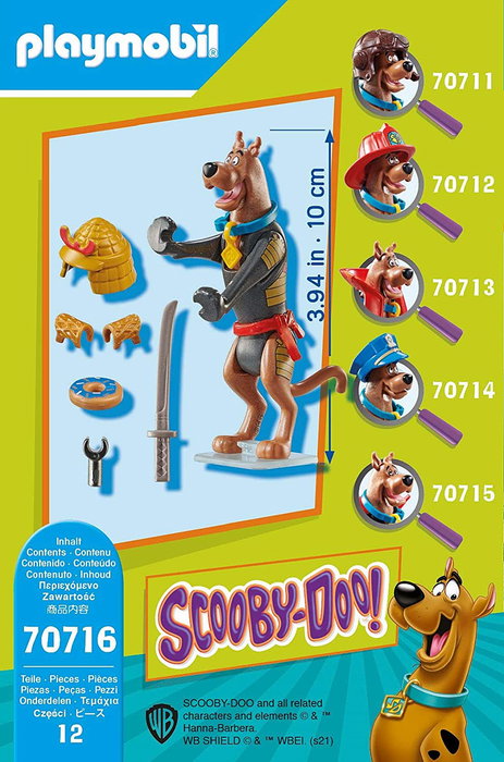 Playmobil 70716 Figura de Colección Scooby-Doo Samurái, Juguete de Plástico Multicolor para Niños de +5 Años, Entrenamiento de Motricidad Fina