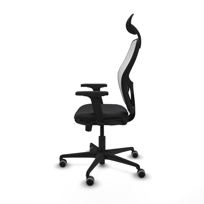 PIQUERAS Y CRESPO Silla de oficina Jorquera con mecanismo Sincro/Traslack en Blanco y Negro